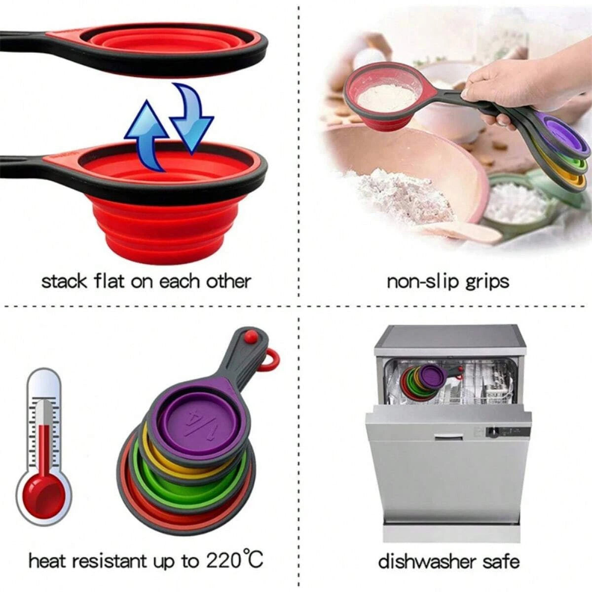 Silicone Measuring Cup Measuring Spoon Collapsible | Yazijico™