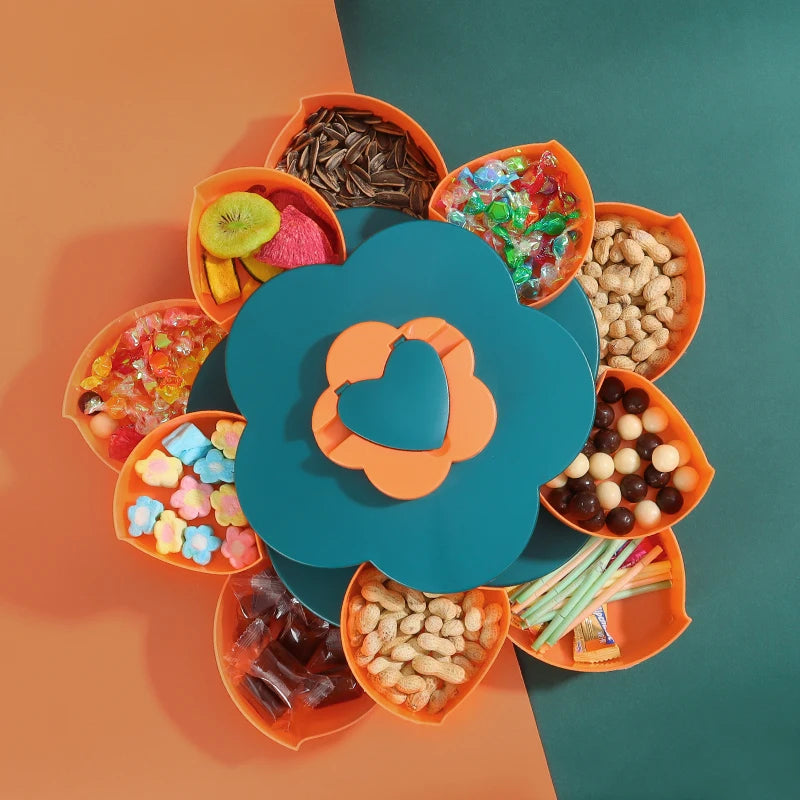 Revolving Fruit Tray Creative Living Room Dried Fruit Melon | Yazijico™