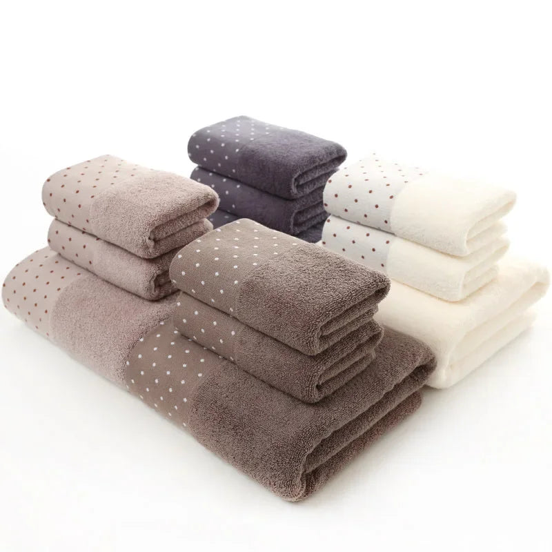 Bathroom Towels ThickDot Dedsign Set | Yazijico™