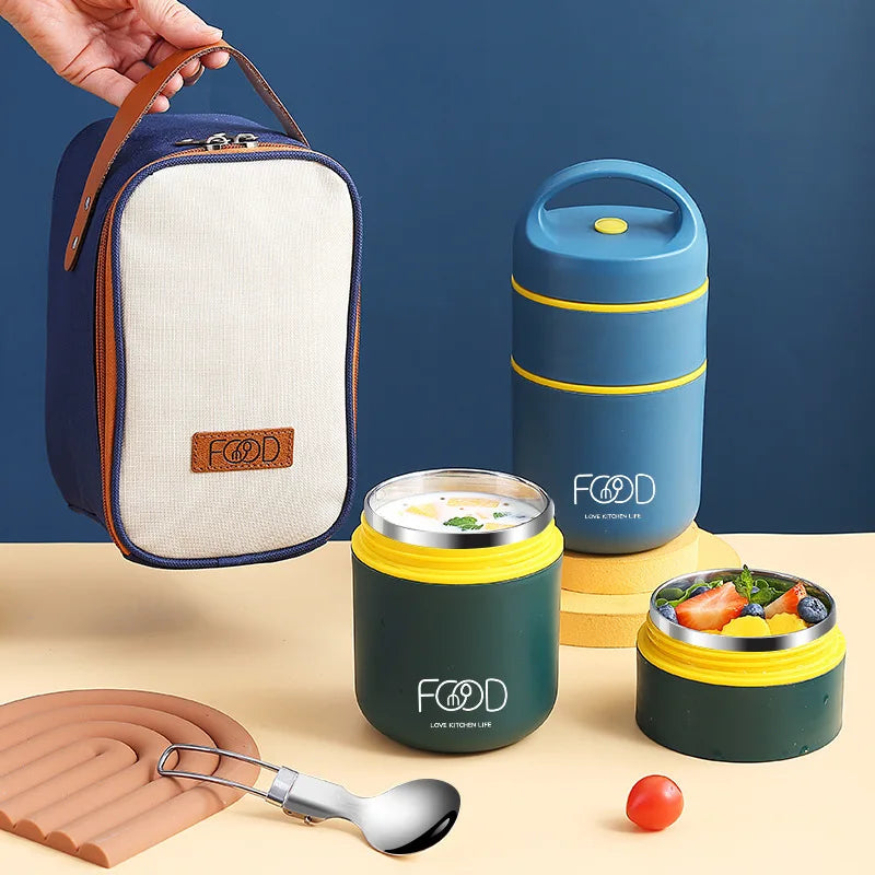 Yazijico™ 2 Layers Stainless Steel Vacuum Thermal Lunch - Yazijico™