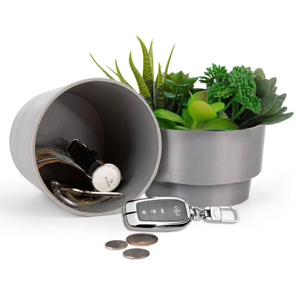 Large Flower Pot Hidden Safe Lock Box Surprise Secret | Yazijico™