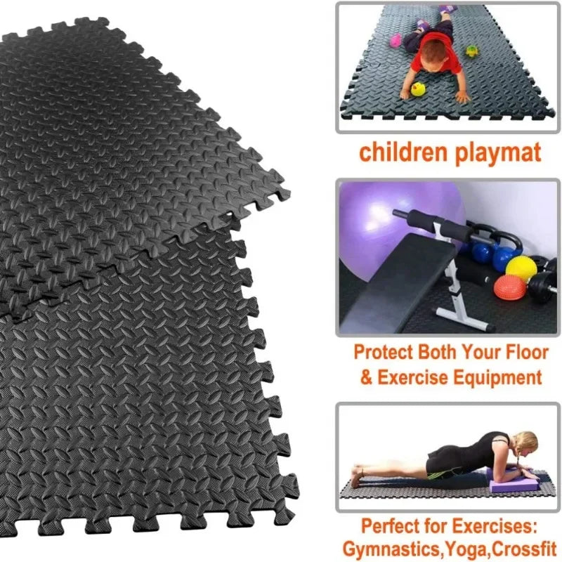 Yazijico™ Sports Gym Mat Protection EVA Leaf Grain Floor Mats Yoga - Yazijico™
