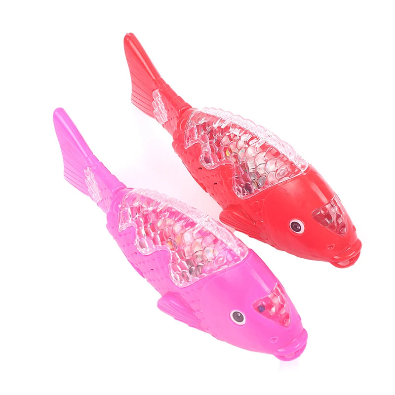 Simulation Swimming Electric Fish Toy Kids LED Lighting Music Interaction Toys