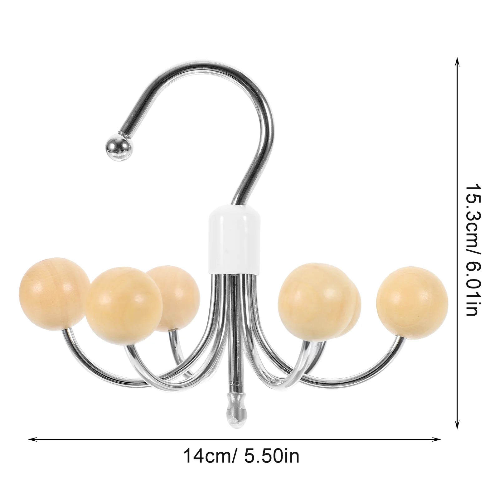 Yazijico™ Tie Rack Creative Wooden Ball Six-claw - Yazijico™