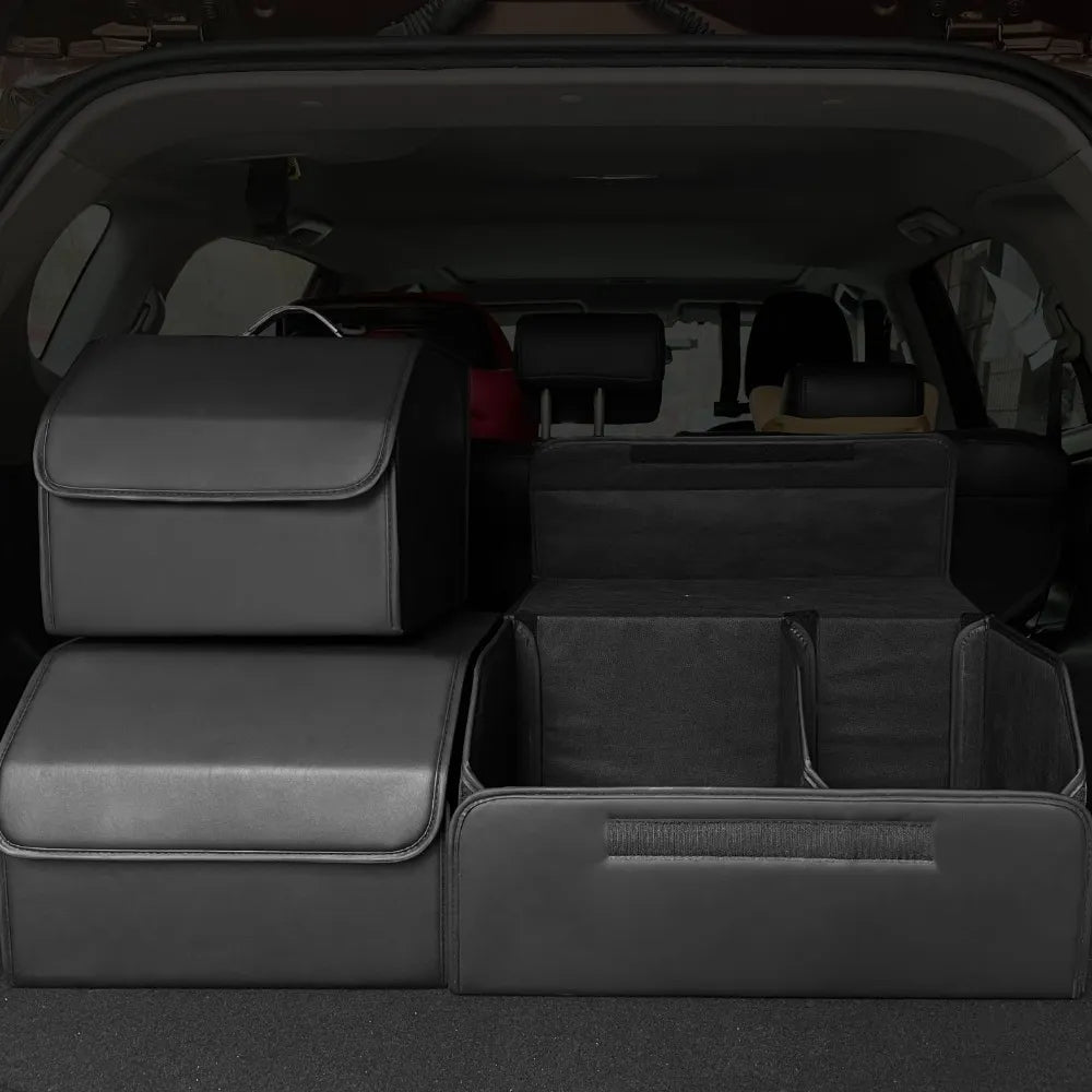 Yazijico™ Car Storage Box Large Capacity Auto Trunk Organizer Boxes Leather - Yazijico™