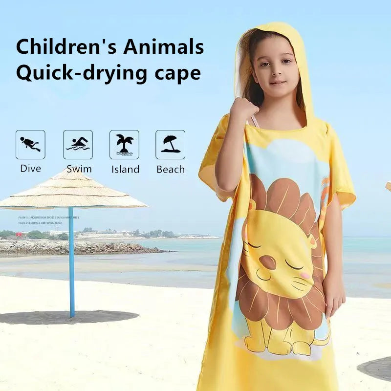 Children's Bath Towel Can Wear Swimming | Yazijico™