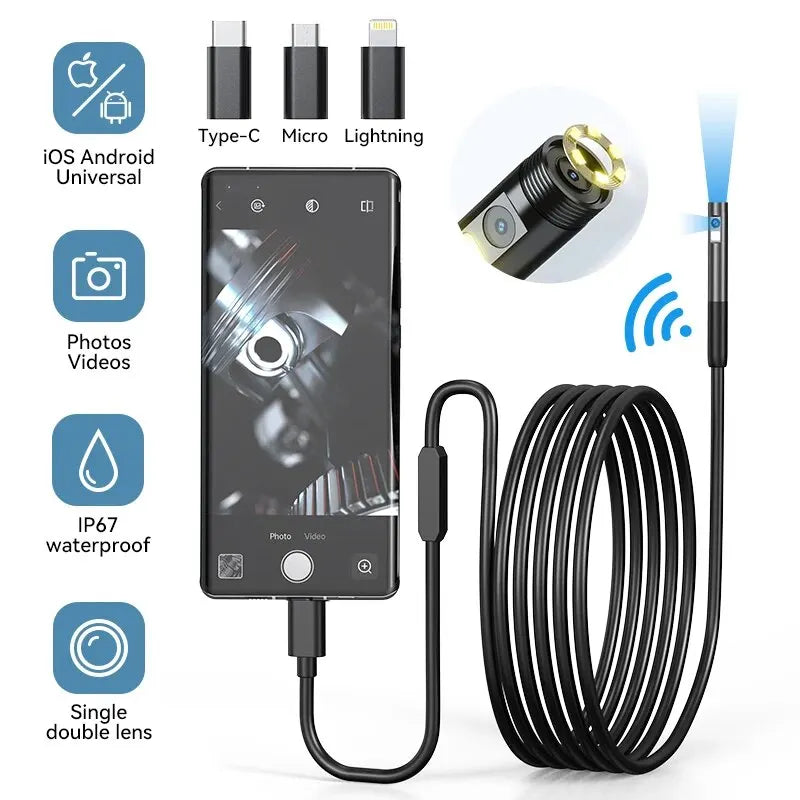 Yazijico™ Single/Dual Lens Wifi Endoscope Camera Android Mini Car - Yazijico™