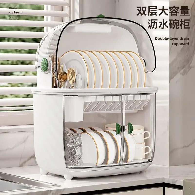 Kitchen bowl dish drying rack cabinet tray tabletop | Yazijico™