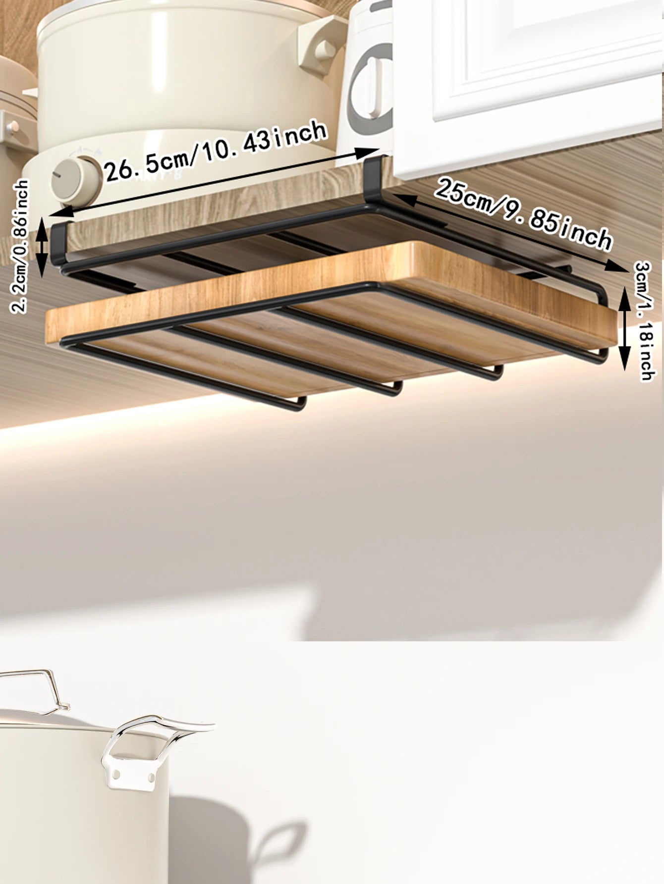 Hanging rack under kitchen cabinet | Yazijico™