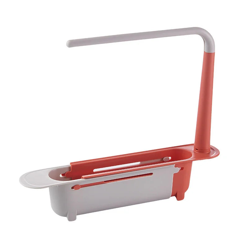Telescopic Sink Storage Basket Rack | Yazijico™