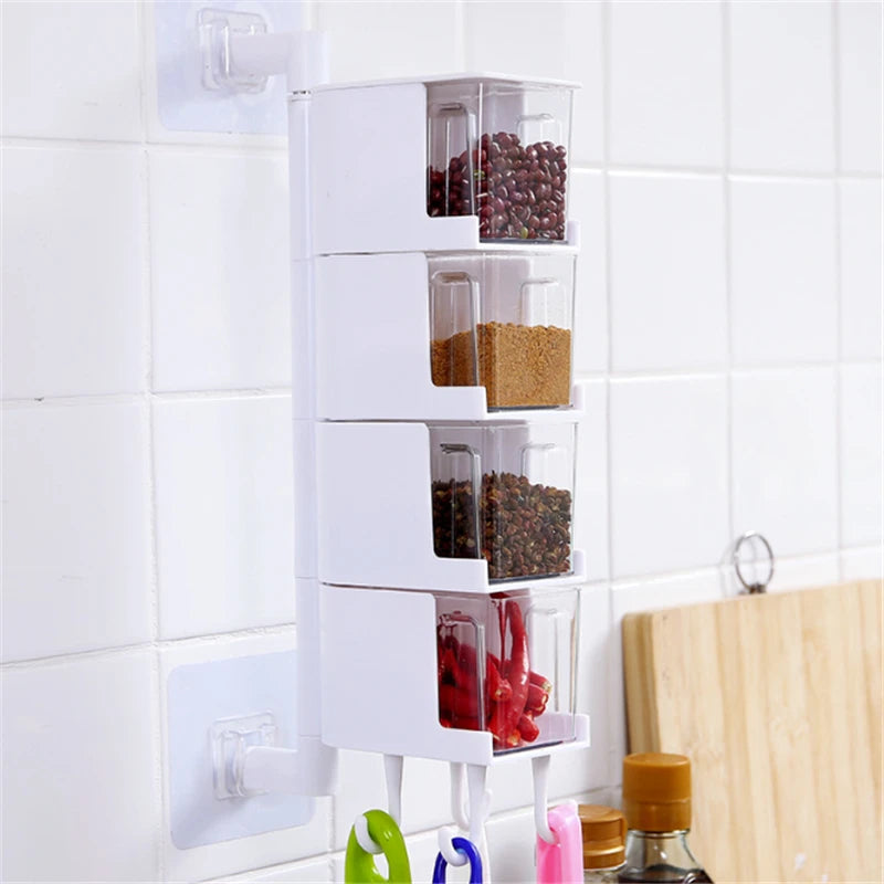 Vintage Clear Acrylic Rotatable Kitchen Spice | Yazijico™