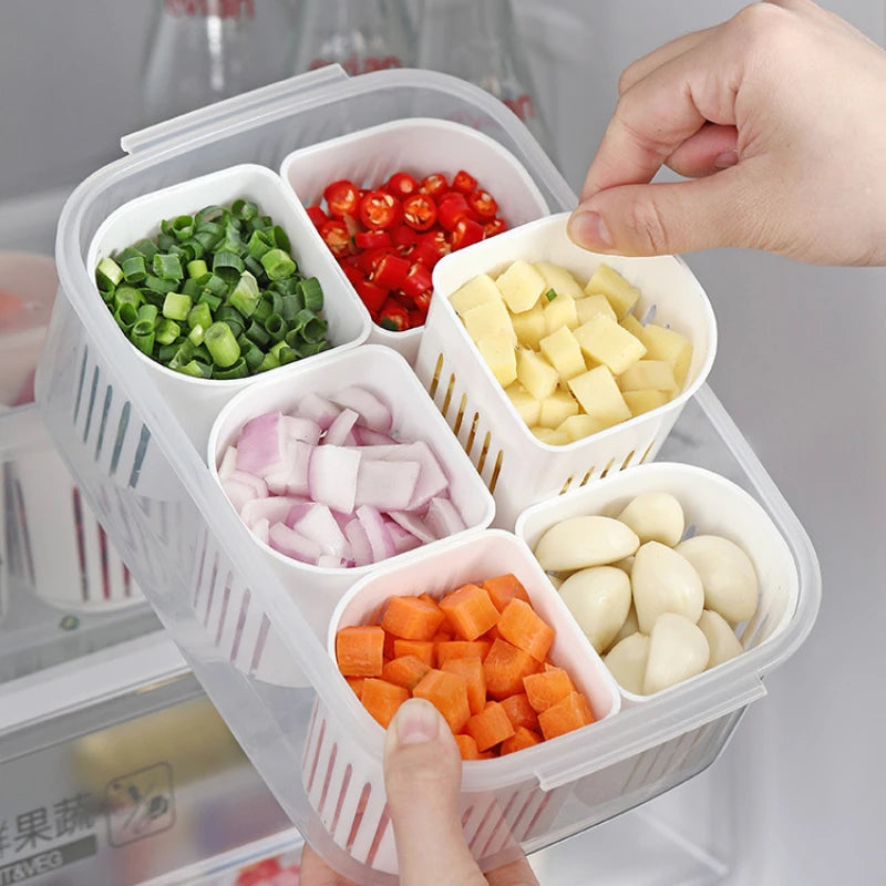 Yazijico™ Refrigerator Food Drain Fresh-keeping Box Ginger - Yazijico™
