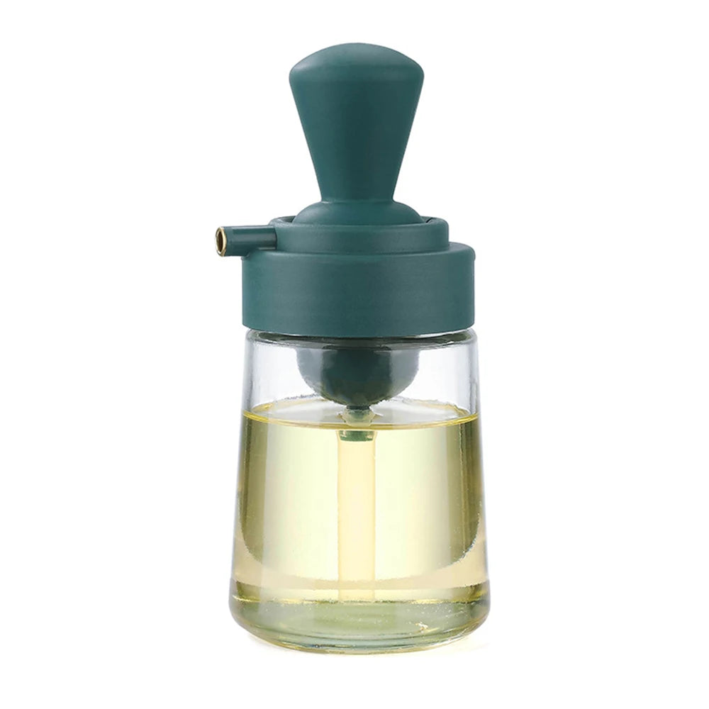 Glass Oil Bottle With Silicone Brush Kitchen Utensil | Yazijico™