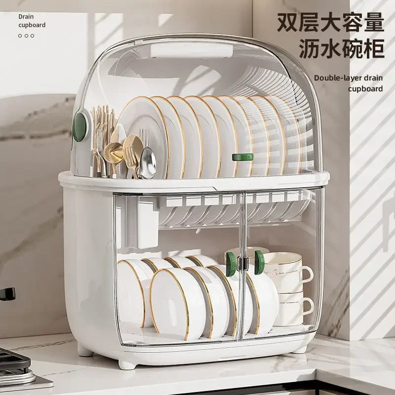 Kitchen bowl dish drying rack cabinet tray tabletop | Yazijico™
