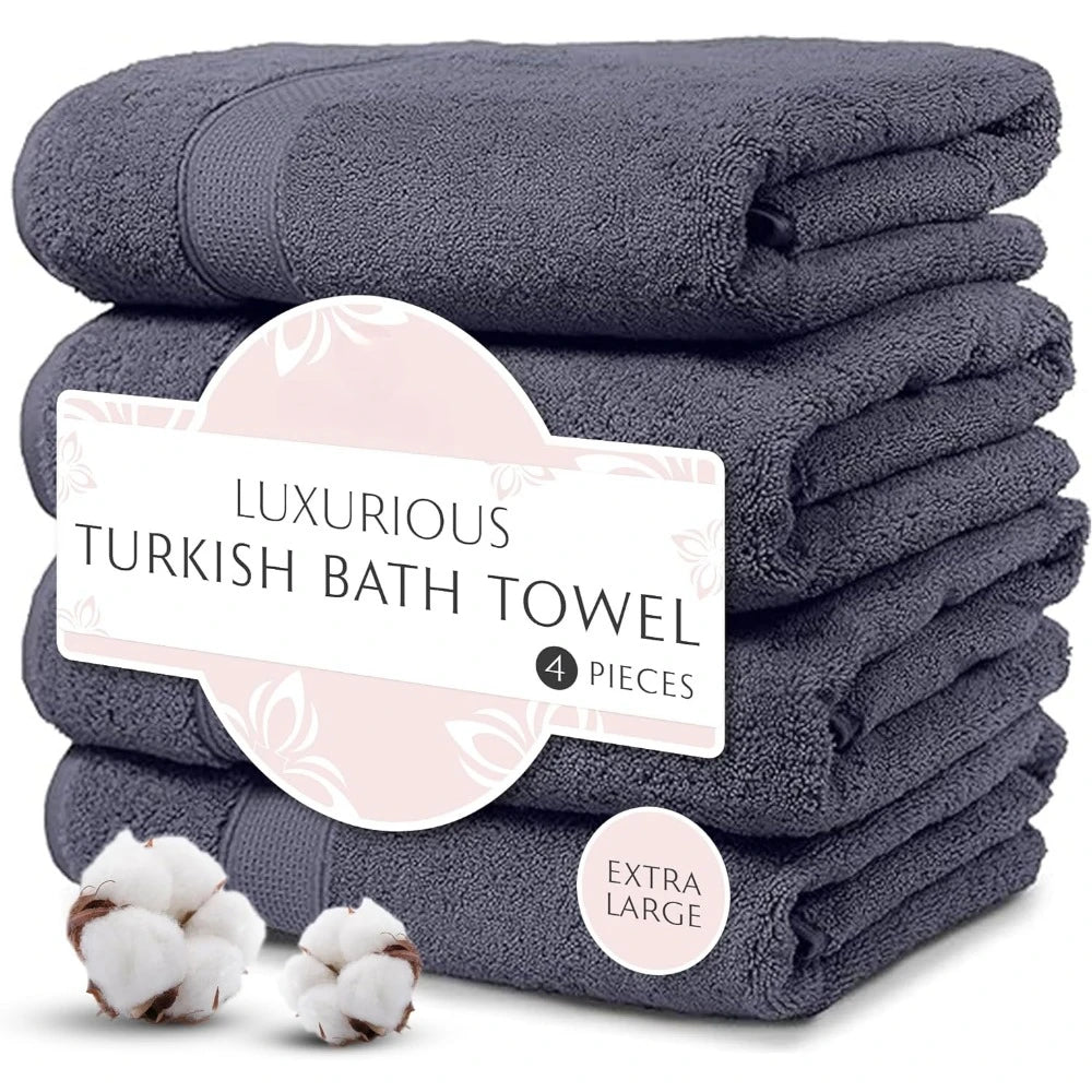Bath Towels for the Body Exquisite 4-Piece Turkish Bath  | Yazijico™