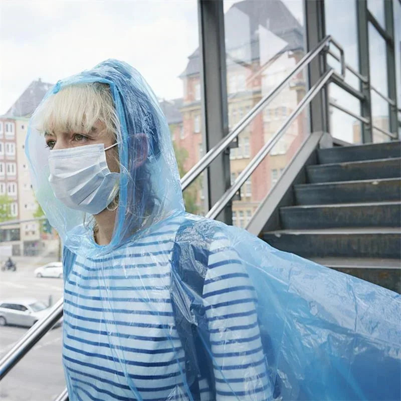 Mini Raincoats Ball for Adults Kids Disposable Rain Ponchos Rainwear Cloak Rain Gear Keyring Ball with Hook