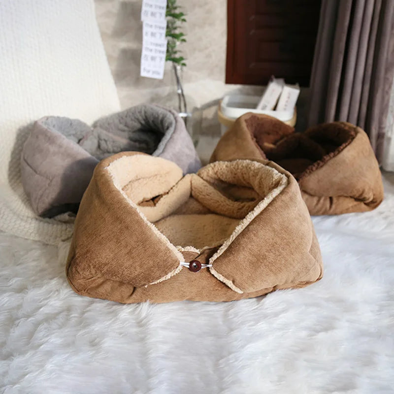 Warm Thickened Cat Bed Multifunctional Foldable | Yazijico™