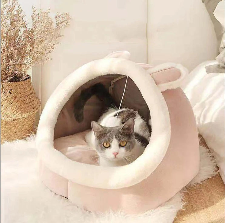 Bed For Cats Pet Basket Cat Bed Cozy Kitten Cushion | Yazijico™
