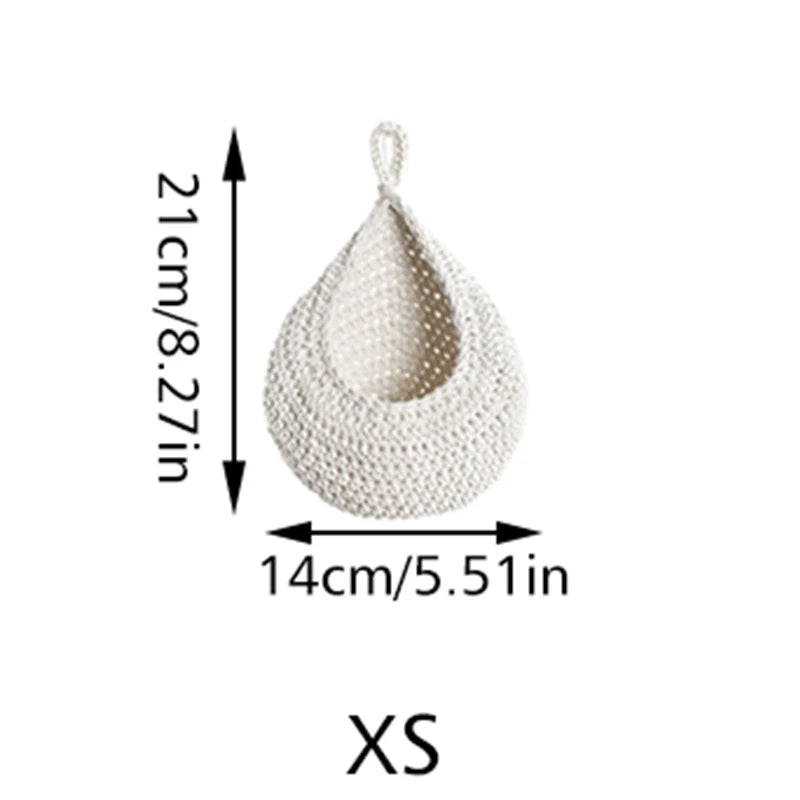 16 Sizes Hanging Hand Woven Basket Kitchen Vegetable | Yazijico™