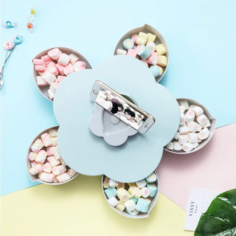 Revolving Fruit Tray Creative Living Room Dried Fruit Melon | Yazijico™