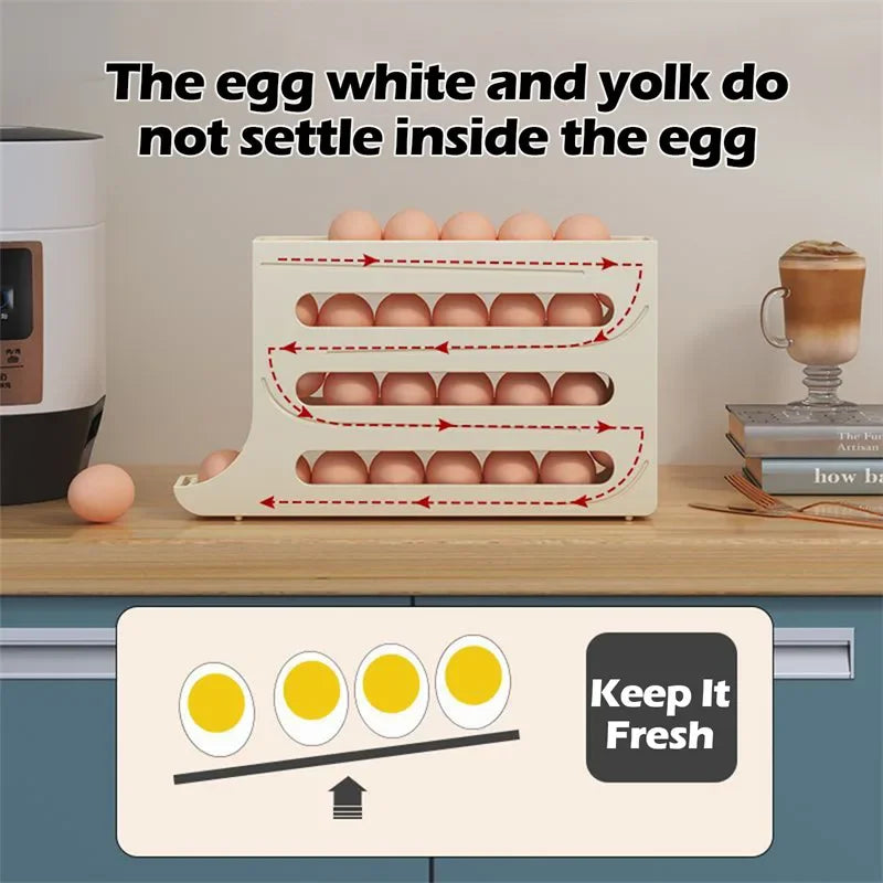 Yazijico™  Refrigerator Egg Storage Box Rolling - Yazijico™