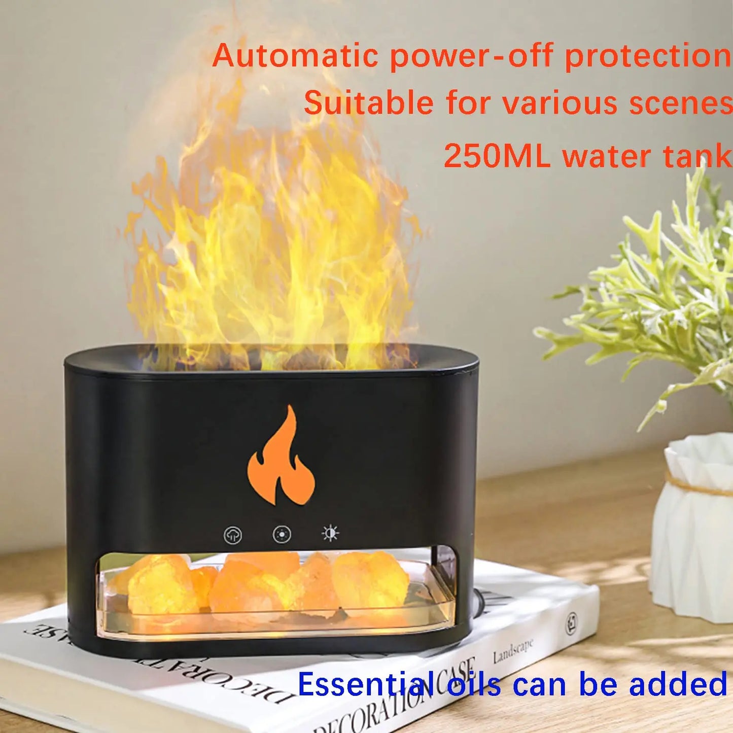 Yazijico™ Fireplace Flame Crystal Salt Aromatherapy - Yazijico™