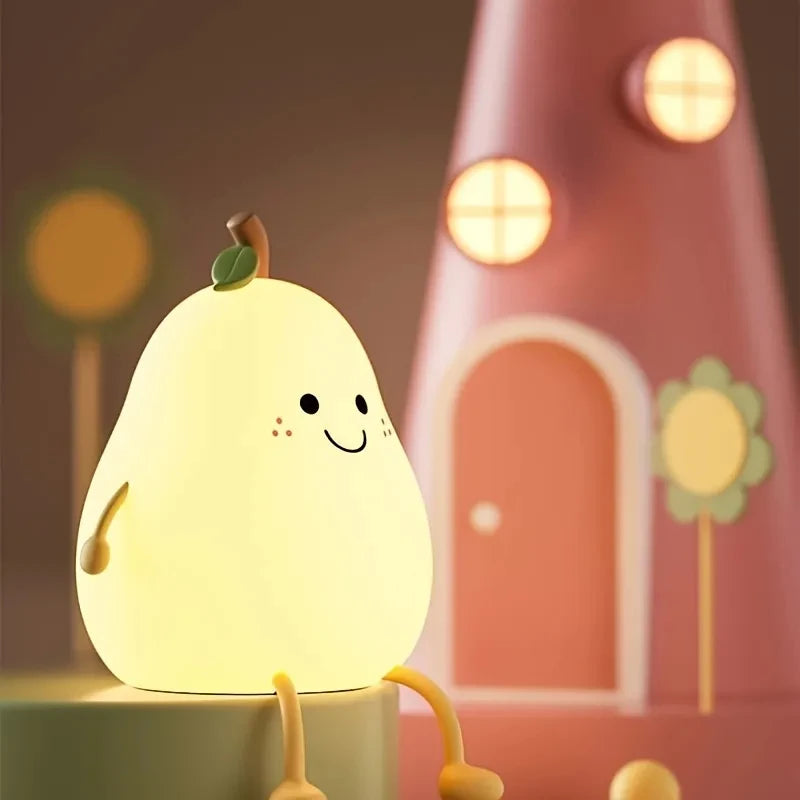Yazijico™ Cute Fruit LED Night Light Silicone Bedroom - Yazijico™