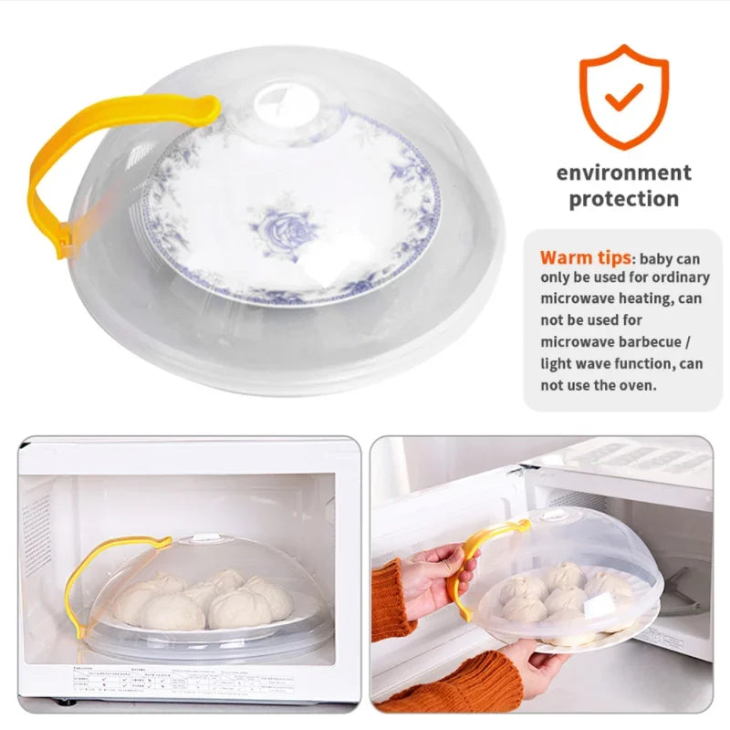 Professional microwave food high-temperature splash-proof cover, heat-resistant fresh-keeping cover for microwave heating cover