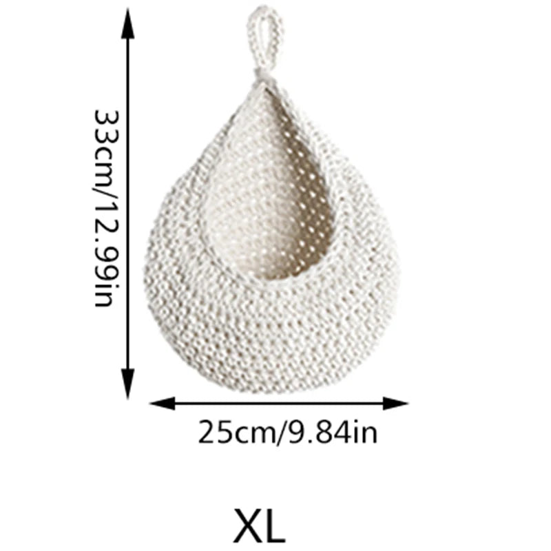 16 Sizes Hanging Hand Woven Basket Kitchen Vegetable | Yazijico™