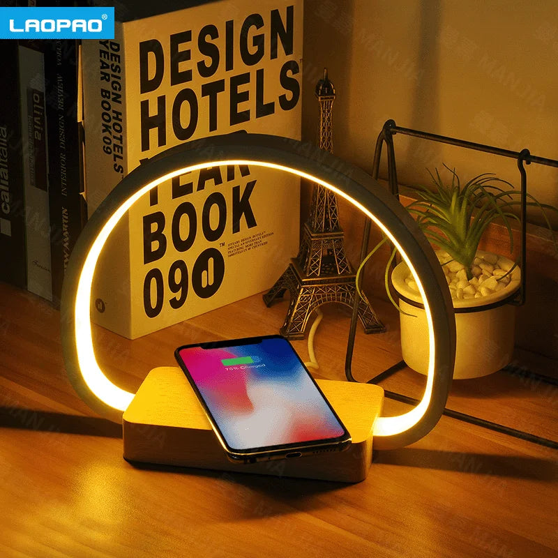 Yazijico™ LAOPAO Bedside Lamp 10W Wireless Charger - Yazijico™