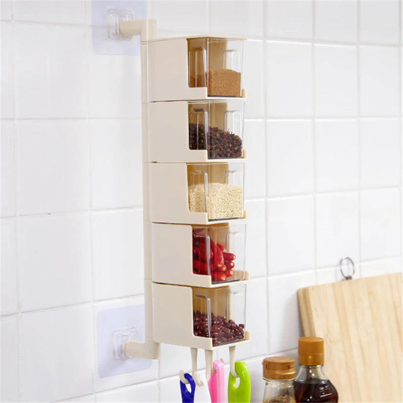 Vintage Clear Acrylic Rotatable Kitchen Spice | Yazijico™