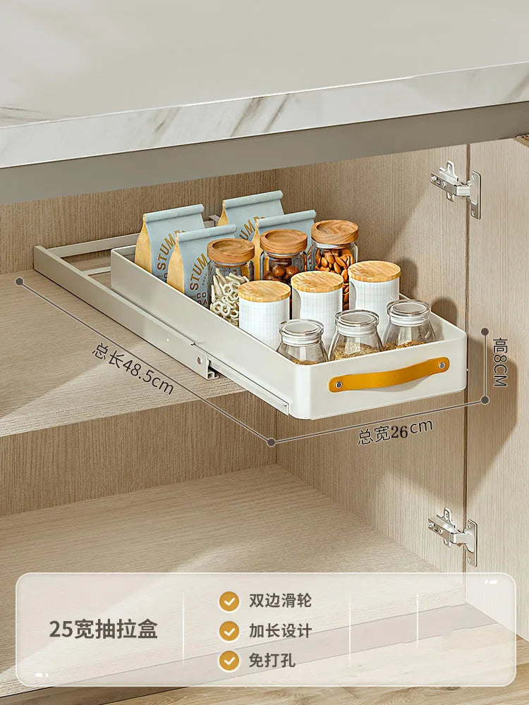 Stainless Steel Pull-Out Holder Kitchen Tableware | Yazijico™