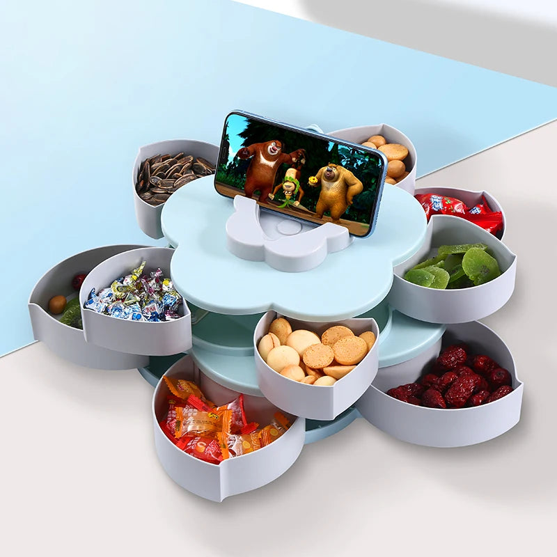 Revolving Fruit Tray Creative Living Room Dried Fruit Melon | Yazijico™