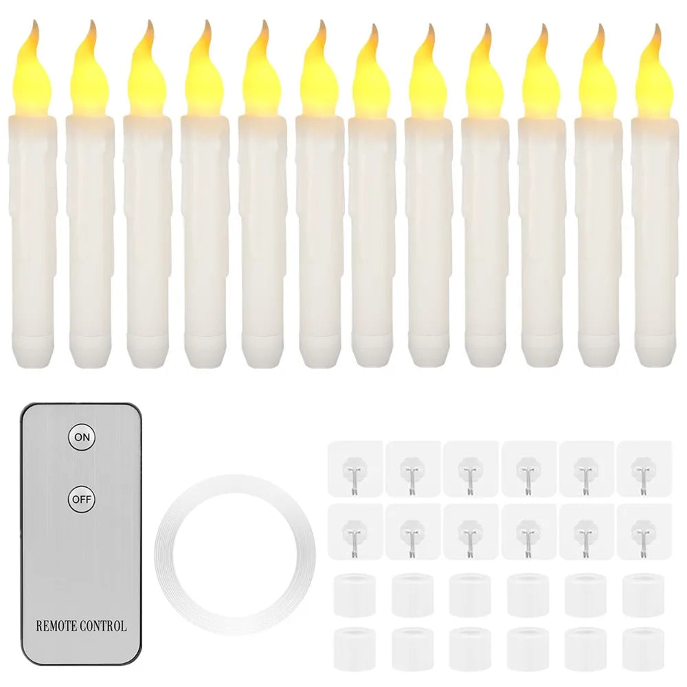 6/24Pc LED Flameless Taper Candles | Yazijico™