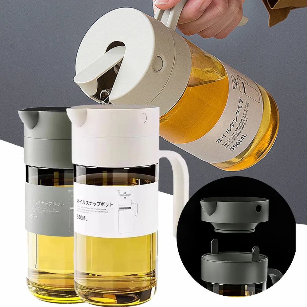 Automatic Press Seasoning Bottle Anti-leak Refillable  Oil  | Yazijico™