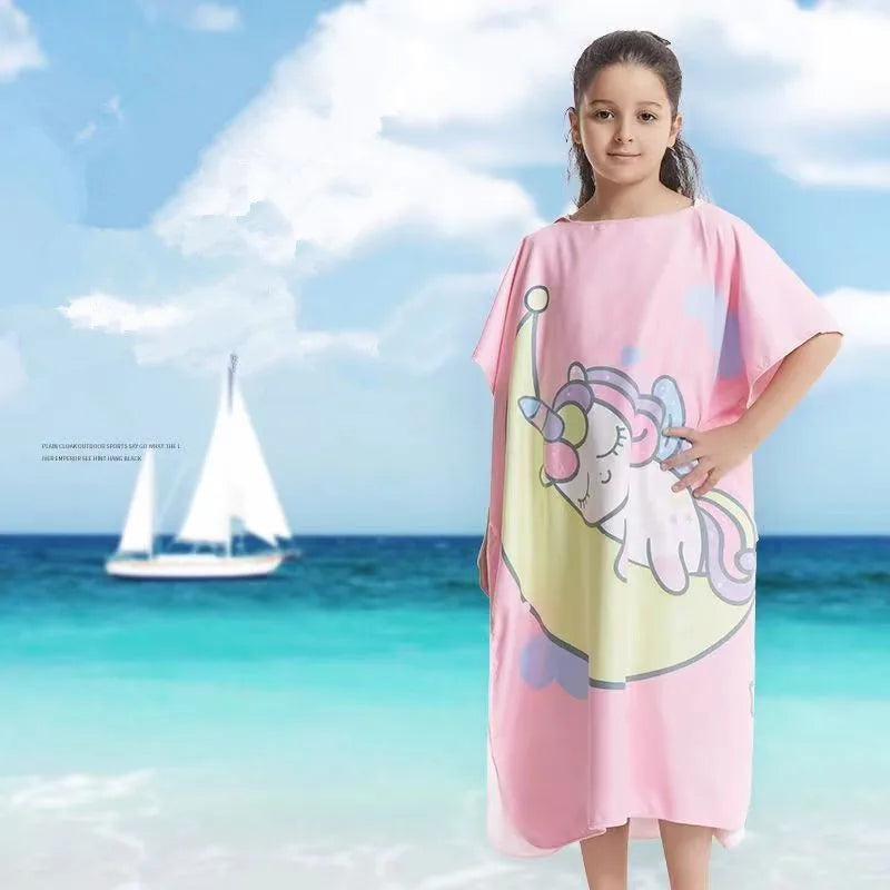 Children's Bath Towel Can Wear Swimming | Yazijico™