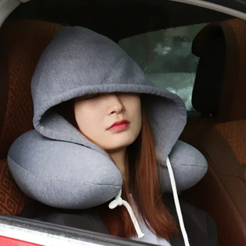 Yazijico™ U-shaped Hooded Travel Pillows - Yazijico™