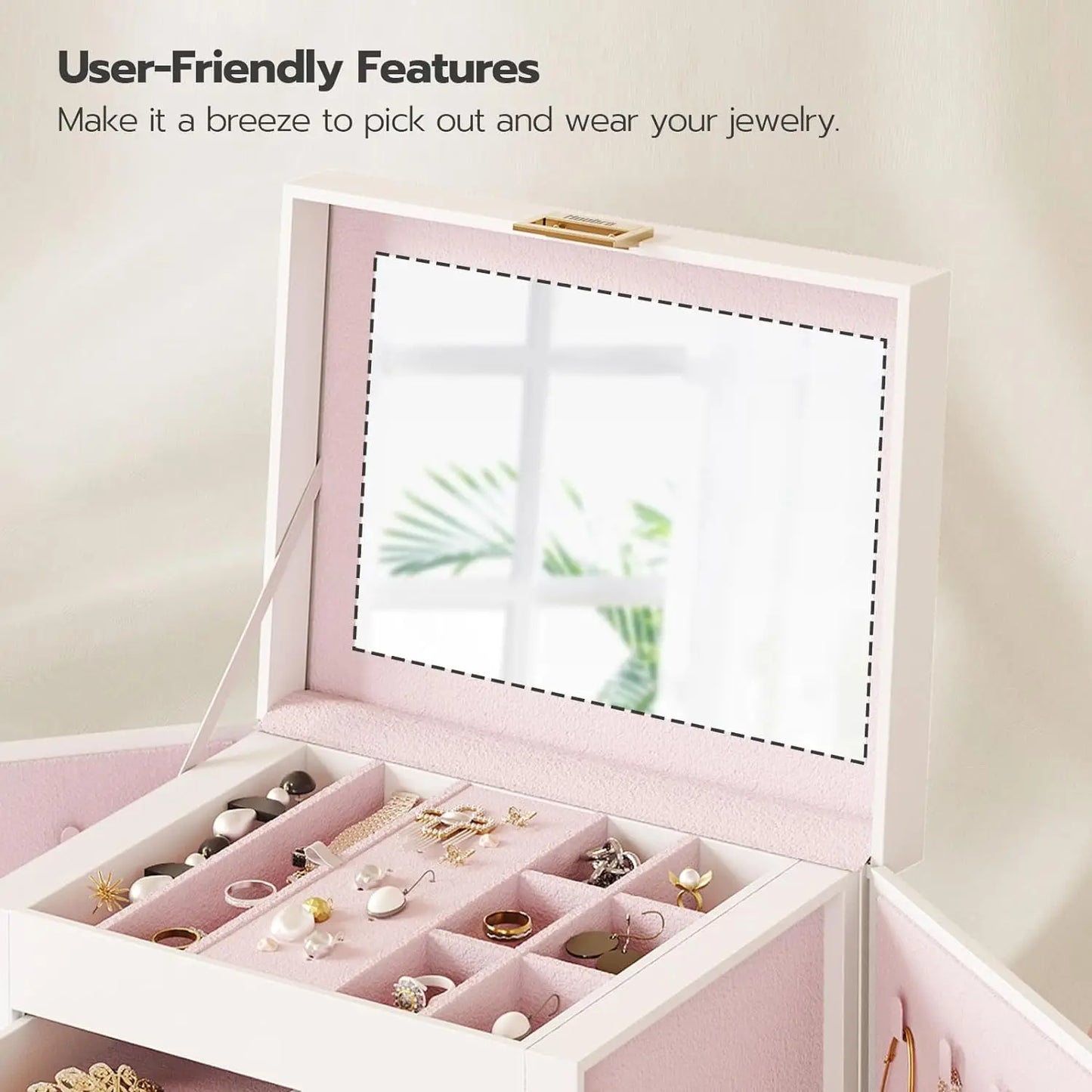 Yazijico™ Jewelry Box with Glass Cover - Yazijico™