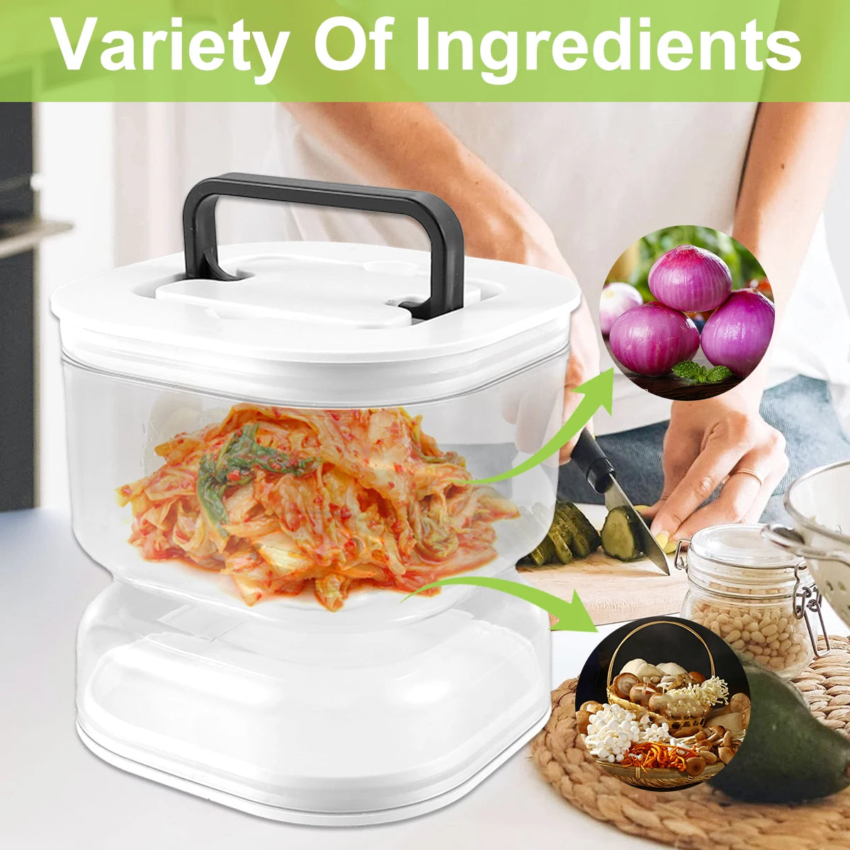 Pickle Olive Container Jar Pickle Juice Wet and Dry  | Yazijico™