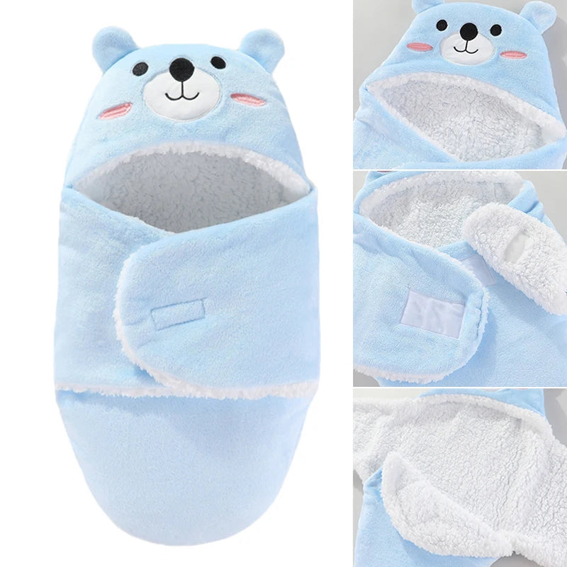 Yazijico™ Newborn Baby Wrap Blankets Soft Warm - Yazijico™