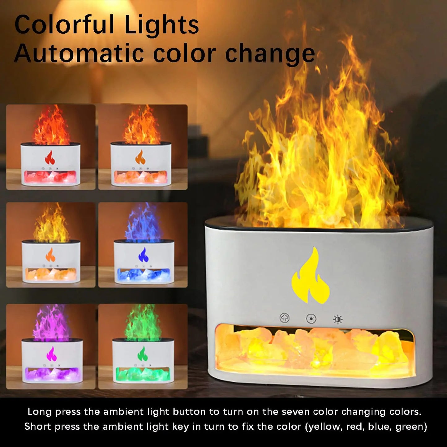 Yazijico™ Fireplace Flame Crystal Salt Aromatherapy - Yazijico™