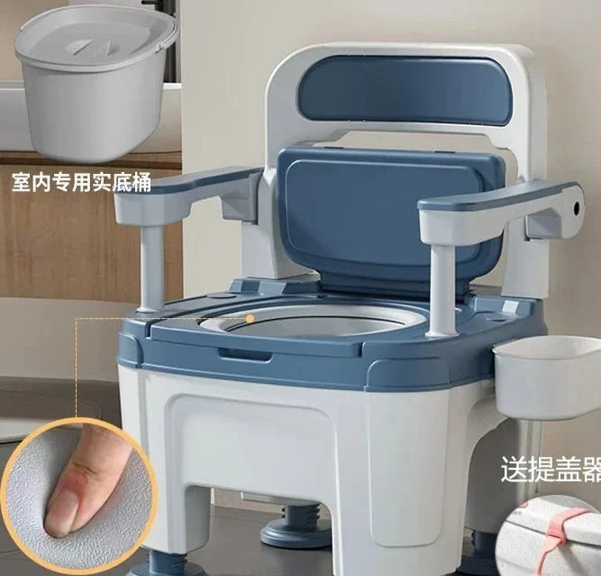Foldable Armrest Shower Cabin Chair Home Disabled Toilet Seat Portable Indoor Pregnant Toilet Chair For Elderly