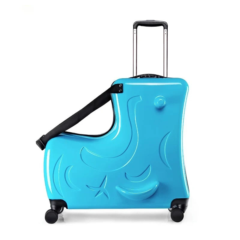 Cute Pony  Children Rolling Luggage Spinner Suitcase  | Yazijico™