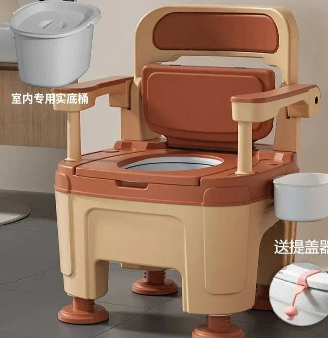 Foldable Armrest Shower Cabin Chair Home Disabled Toilet Seat Portable Indoor Pregnant Toilet Chair For Elderly