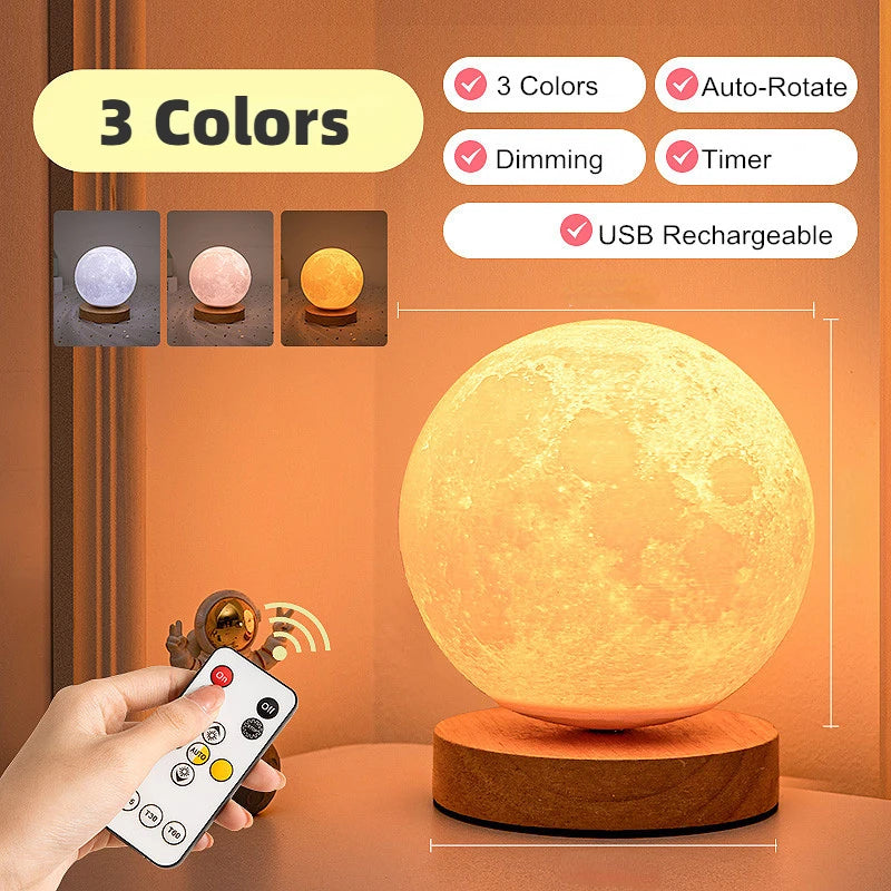 Rotation Moon Night Light  Lamp | Yazijico™