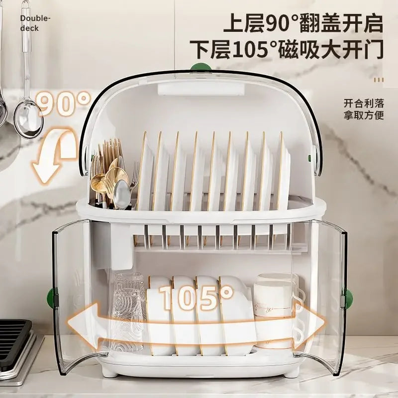 Kitchen bowl dish drying rack cabinet tray tabletop | Yazijico™