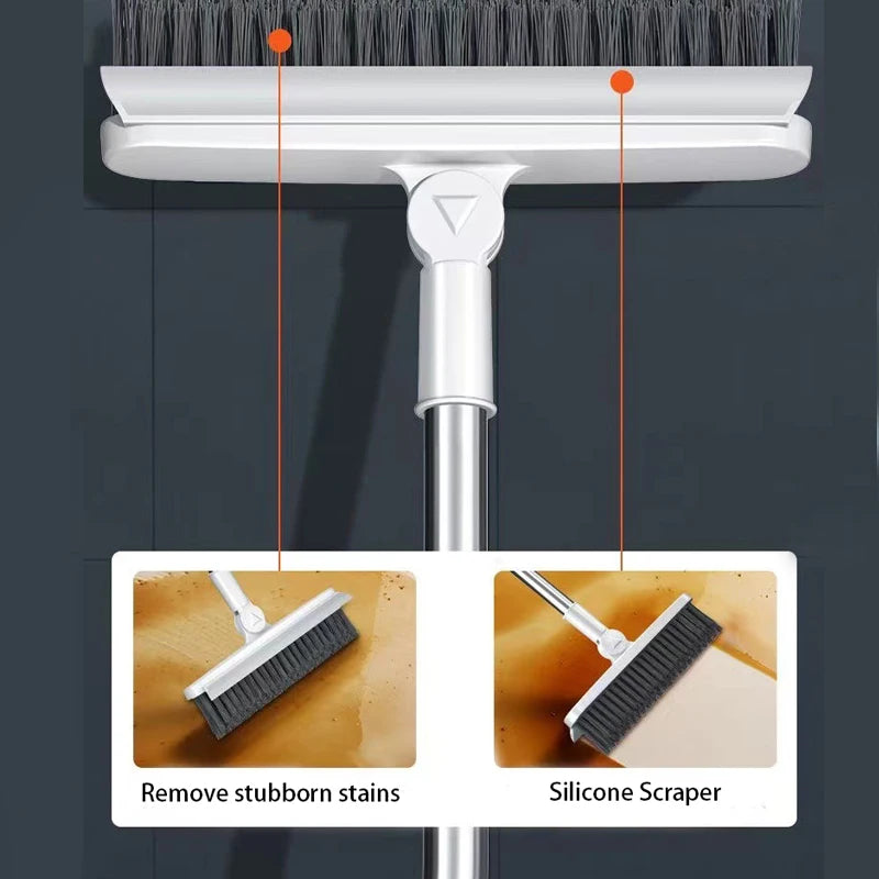 Yazijico™ Floor Scrub Brush 2 in 1 Long Handle Cleaning - Yazijico™