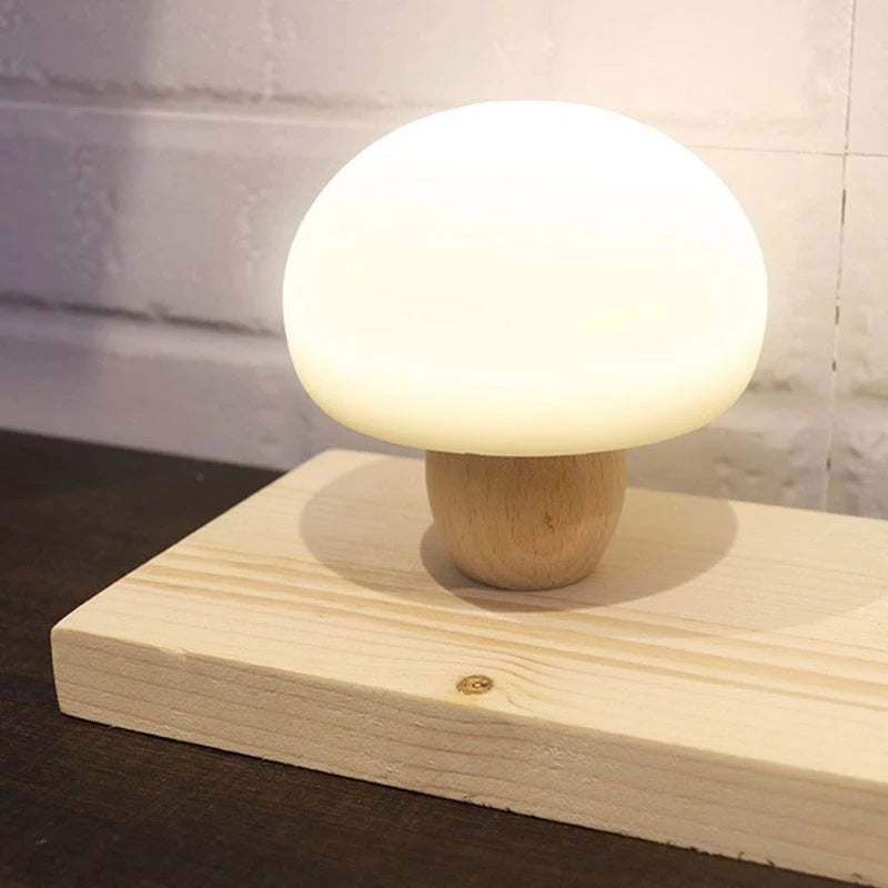 Silicone Night Lamp Brightness Adjustable Mushroom