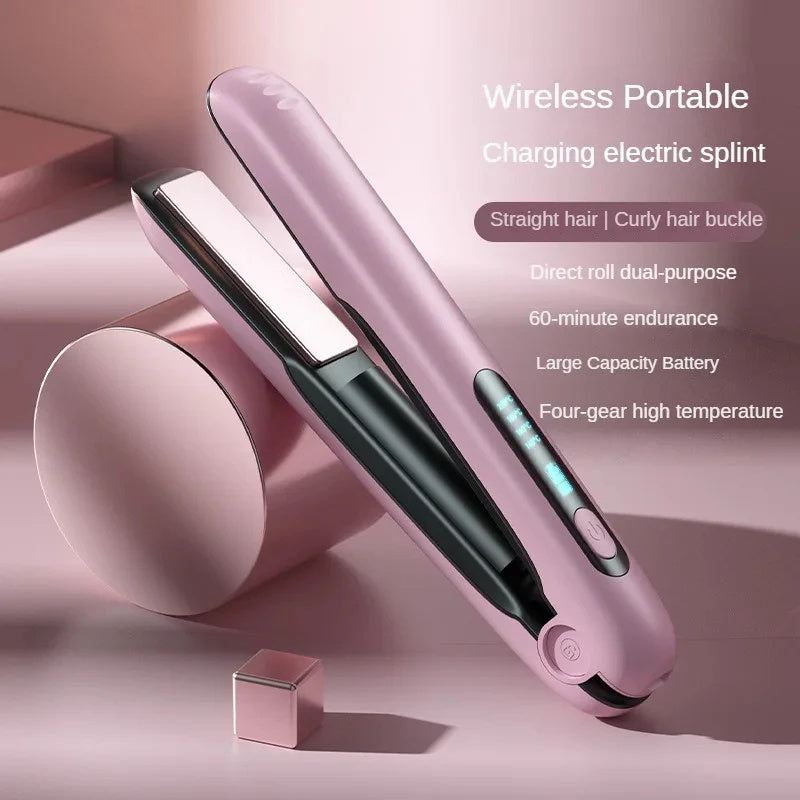 Wireless Hair Straightener Flat Iron Mini