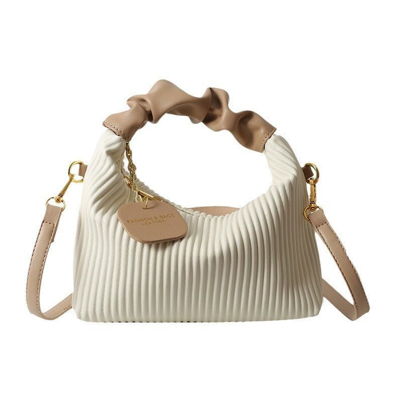 Women Fashion Crossbody Bag PU Leather Pleated